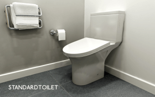 standardtoilet white toilet with slanted seat
